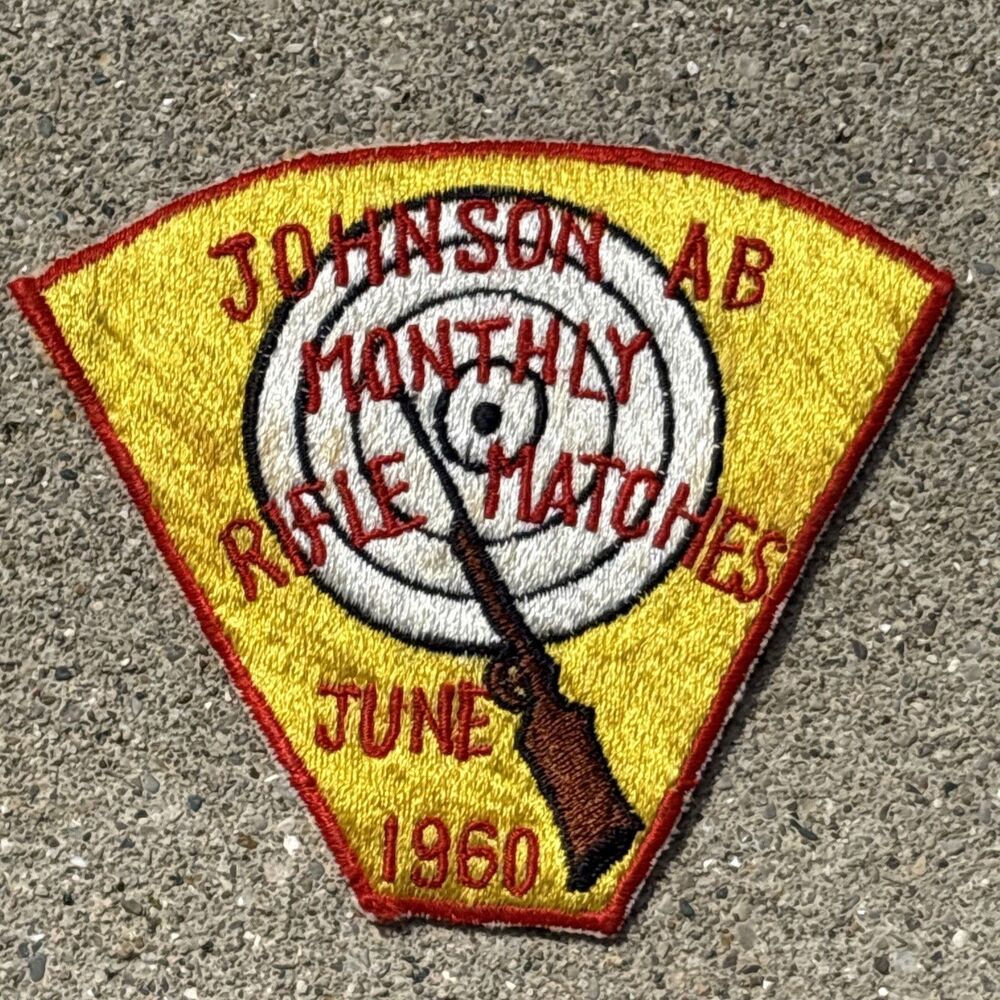 RARE Patch Johnson Air Base Japan June 1960 Monthly Rifle Matches Air Force